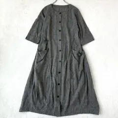 パラスパレス Pal'las Palace 十日 麻100% シャツワンピース - メルカリ