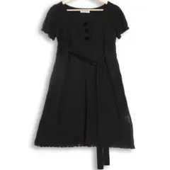 上品フェミニン Private Label ニットワンピース 黒 レース 日本製のサムネイル