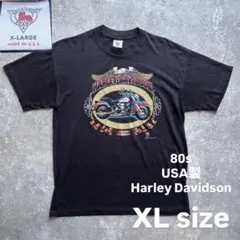 80s usa製　ハーレーダビッドソン　Tシャツ　ポリコットン　ヴィンテージ