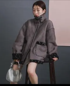 Kastane カスタネ リバーシブルウェーブボアフライトジャケット