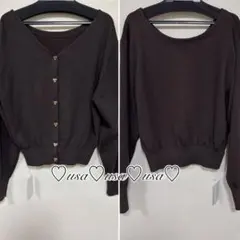 ♡新品♡Apuweiser-riche♡前後2wayハート釦ニット