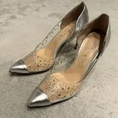 値下げ！ギンザカネマツ クリア＆シルバー ハイヒール