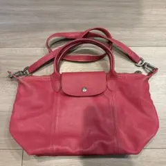 LONGCHAMP レザー 2way ショルダーバッグ ピンクのサムネイル
