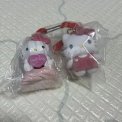 ホイップクリーム&カラビナのハローキティ　2点セット　ガチャガチャ　カプセルトイ