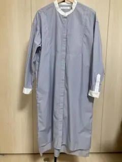 シャツワンピース 長袖 ロングワンピース