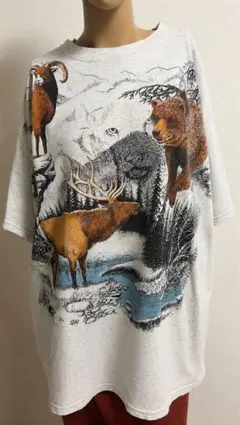 タルテックス　アニマル柄 プリントTシャツ カナダ製 ビッグシルエット　XL