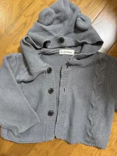 翌日発送❣️ branshes フード付き カーディガン グレー