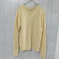 UNIQLO クルーネックカーディガン イエロー Mのサムネイル