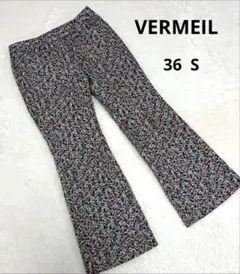 最終価格【ヴェルメイユパーイエナ】VERMEIL フレアパンツ 花柄　36 Sのサムネイル