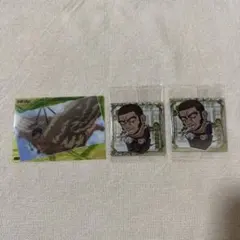 ゴールデンカムイ 谷垣源次郎クリアカードとウエハース ステッカー2枚 谷垣ニシパ
