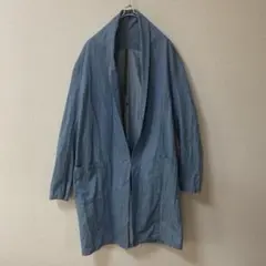 【新品未使用】ロングストールコート　ムラ糸デニム　5.5oz 大き目　サイズ5