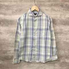 nano universe（ナノユニバース）☆リネン混チェックシャツ