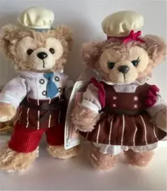ダッフィー　シェリーメイ　ぬいぐるみバッジ　バレンタイン