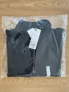 GUヘビーウェイトスウェットハーフジッププルオーバー ブラック M 新品