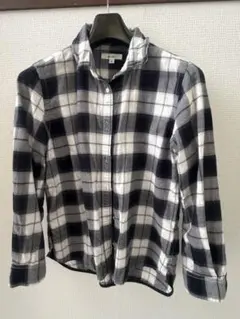 niko and... 黒白チェック柄長袖シャツ サイズ③Mサイズ　綿100％