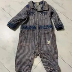 オーバーオール サロペット デニムストライプ