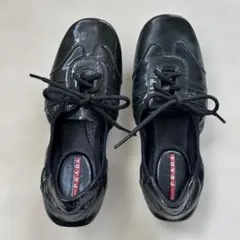PRADA ブラック ドライビングシューズ