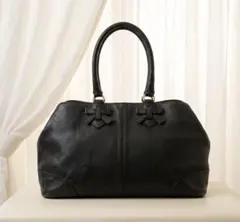 Samantha Thavasa Deluxe ブラックトートバッグのサムネイル