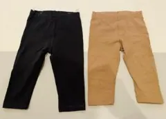 H&M ADORABLES レギンス ベビー 2枚セット 70 黒茶