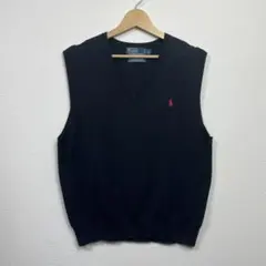 90s ラルフローレン コットン ニットベスト プルオーバー ヴィンテージ