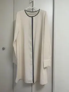 新品札付きアイボリー Aライン ロングワンピース L