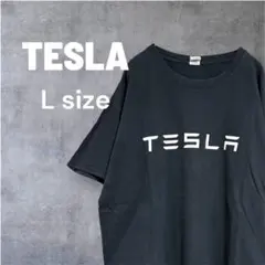 TESLA テスラ 企業ロゴTシャツ イーロンマスク テック企業T 黒 L 古着のサムネイル