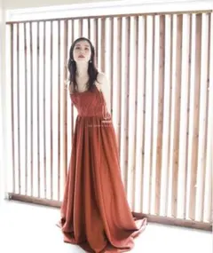 アーバンブランシュ　テラコッタドレス　保管袋付き　ロングドレス