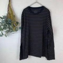 【UNIQLO】サイズM /ボーダー長袖シャツのサムネイル