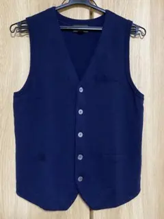 UNIVERSAL LANGEAGS ニットベスト ウール ネイビー　M