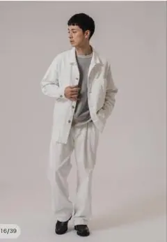 edificeセットアップ　白　デニム　サイズS 新品