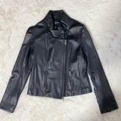 美品 DKNY ダナキャラン ラムレザー 革ジャン サイズ6