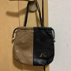 Kitamura ハンドバッグ バイカラー 巾着型のサムネイル