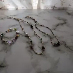 カラフルビーズネックレスセット