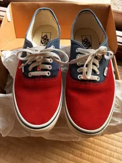 vans オーセンティック　スウェード　赤　青　ブルー　レッド