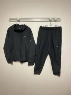 【上下セット】ナイキ ランニング ジャケット＆パンツ Mサイズ 黒 セットアップ