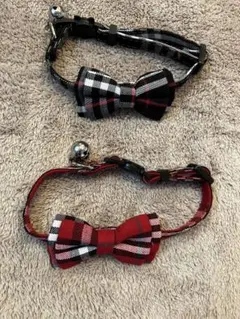 猫用蝶ネクタイ首輪 2個セット