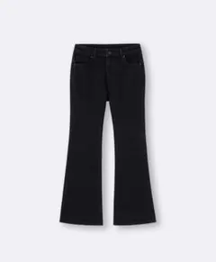 GUスリムフレアジーンズ 丈標準 ブラック XS