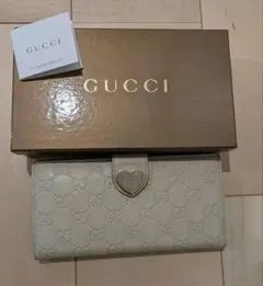 GUCCI GGパターン 長財布 オフホワイト