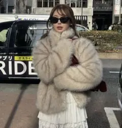 RAY CASSIN ダブルジップファーブルゾン IVORY