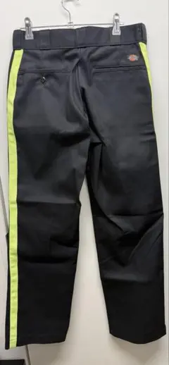 【新品 未使用】Dickies ワークパンツ リメイク 黒/黄緑