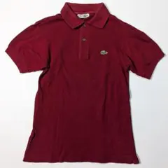 70s CHEMISE LACOSTE ポロシャツ ワインレッド フランス製 Sのサムネイル