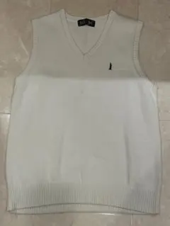 EAST BOY ホワイト Vネック ベスト