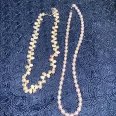 淡水パールネックレス2本セット