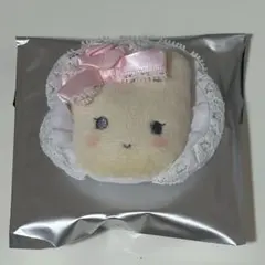 サンリオ　ホワイトフリルシリーズ　シークレットヘアクリップ　マロンクリーム