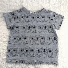 Love Peace Money アニマル柄 Tシャツ グレー 90㌢のサムネイル