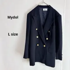 Mydol マイドル　テーラードジャケット　L ネイビー　金ボタン　ウール