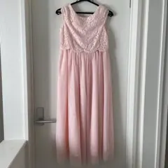 フォーマルドレス ピンク レーストップ