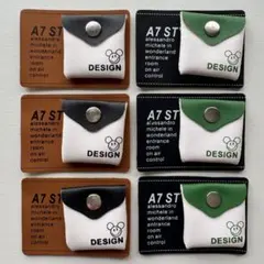 合皮タグセット　3枚ずつ　総数6枚