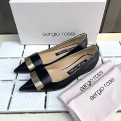 37 セルジオロッシ SR1 フラット パンプス 黒 ぺたんこ 24のサムネイル