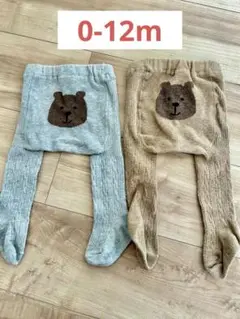 くまけつタイツ 2枚セット